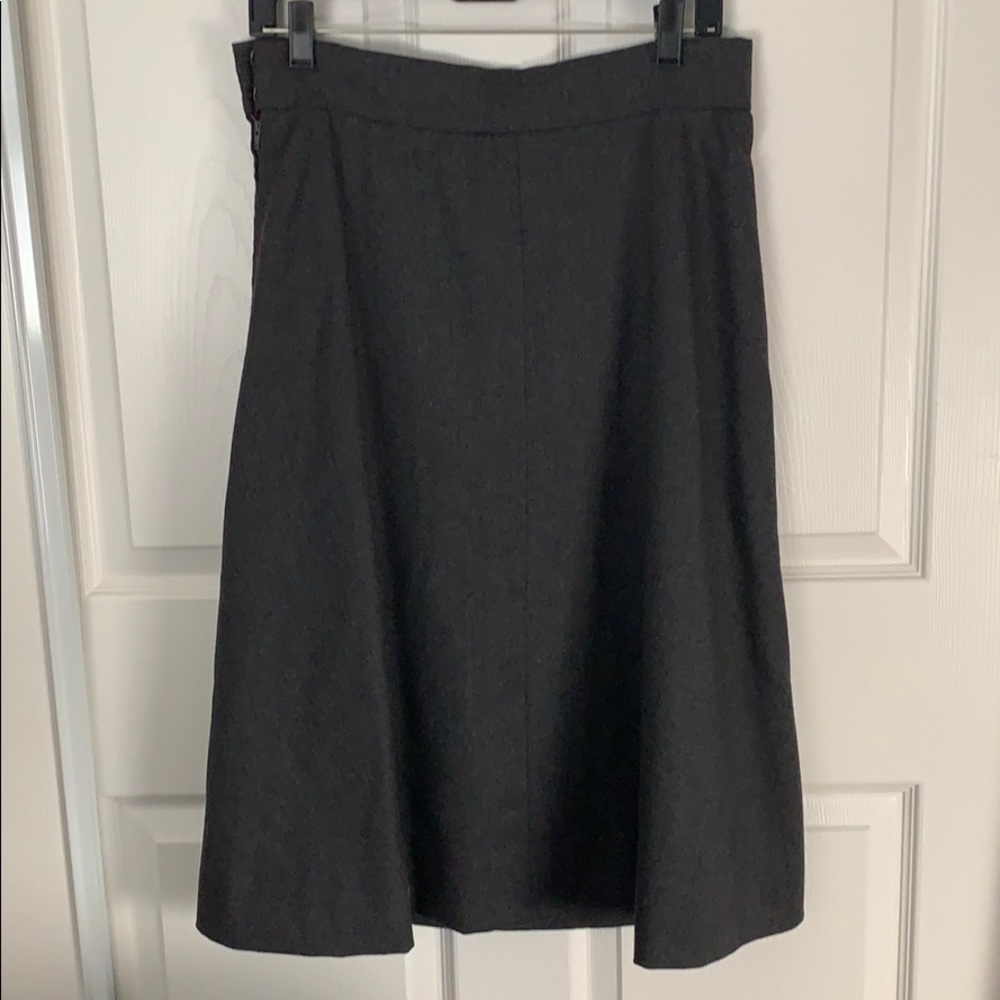 Authentic hermes wool cashmere gray skirt